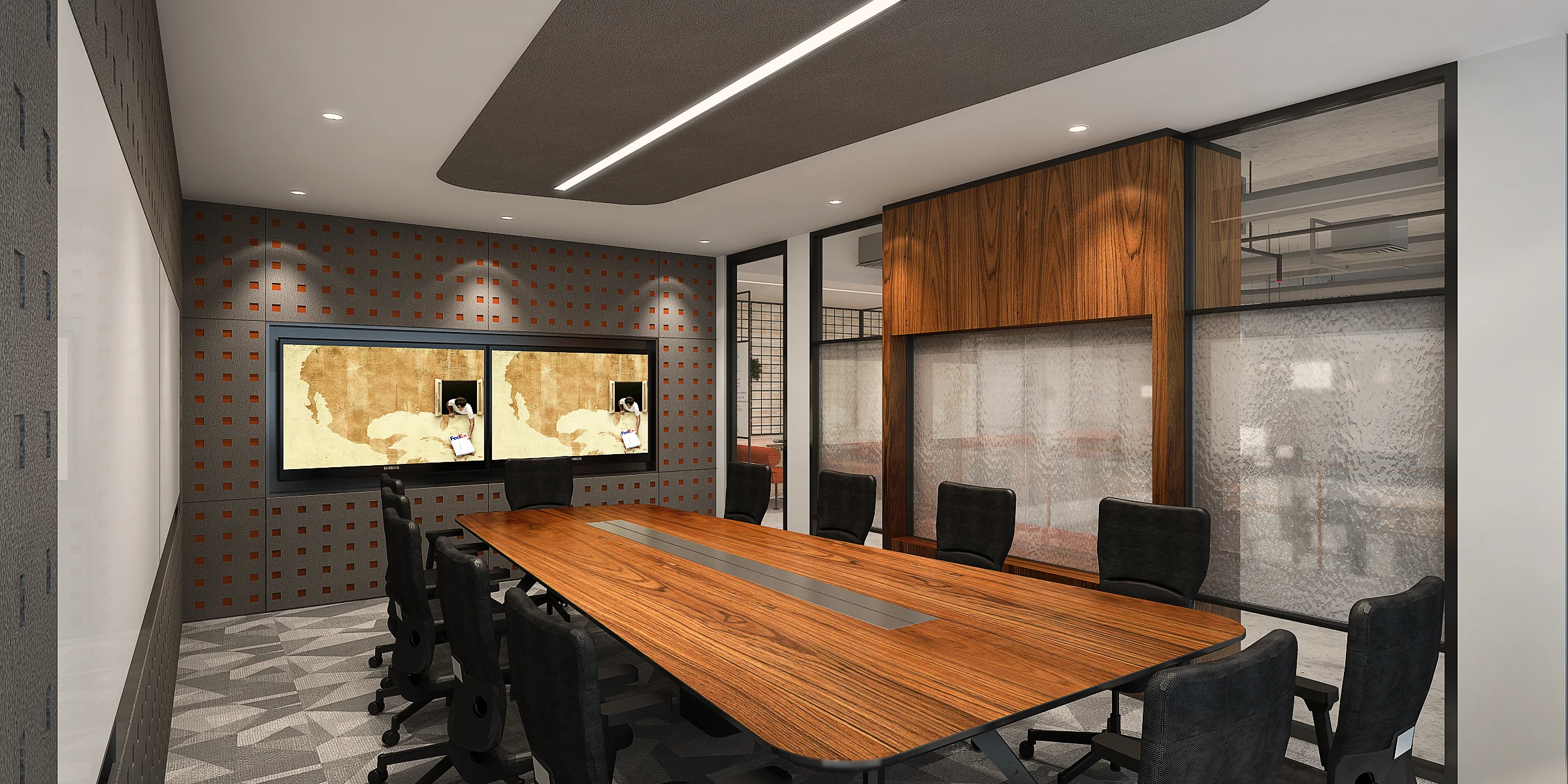 FedEx Jakarta Hub — Arrival and brand wall