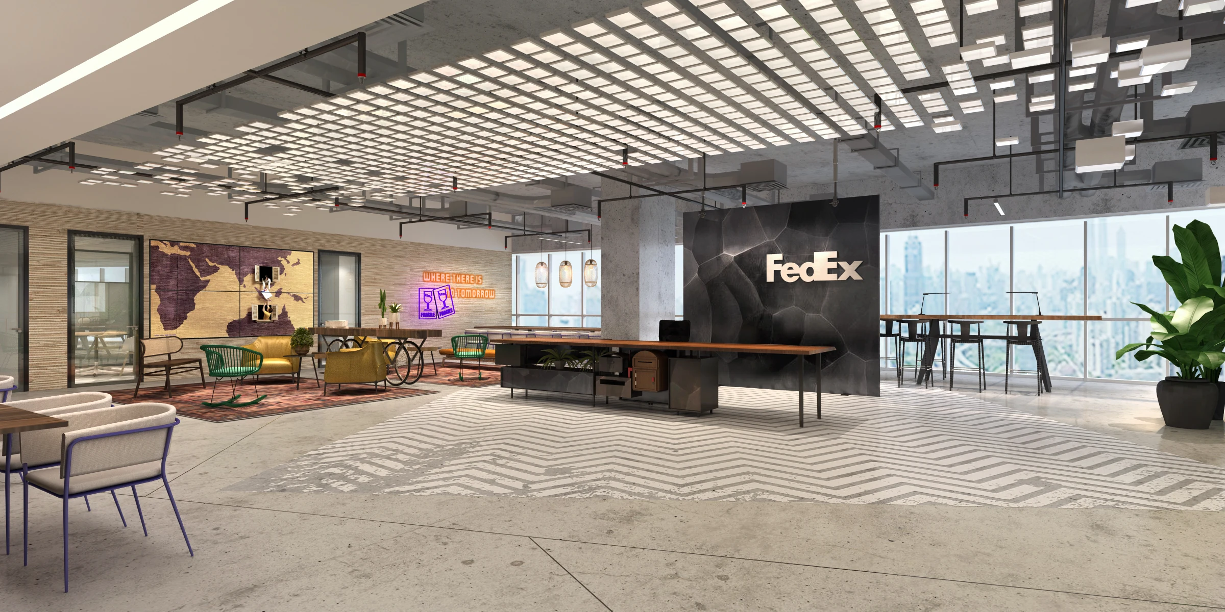 FedEx Jakarta Hub — Material and planting detail