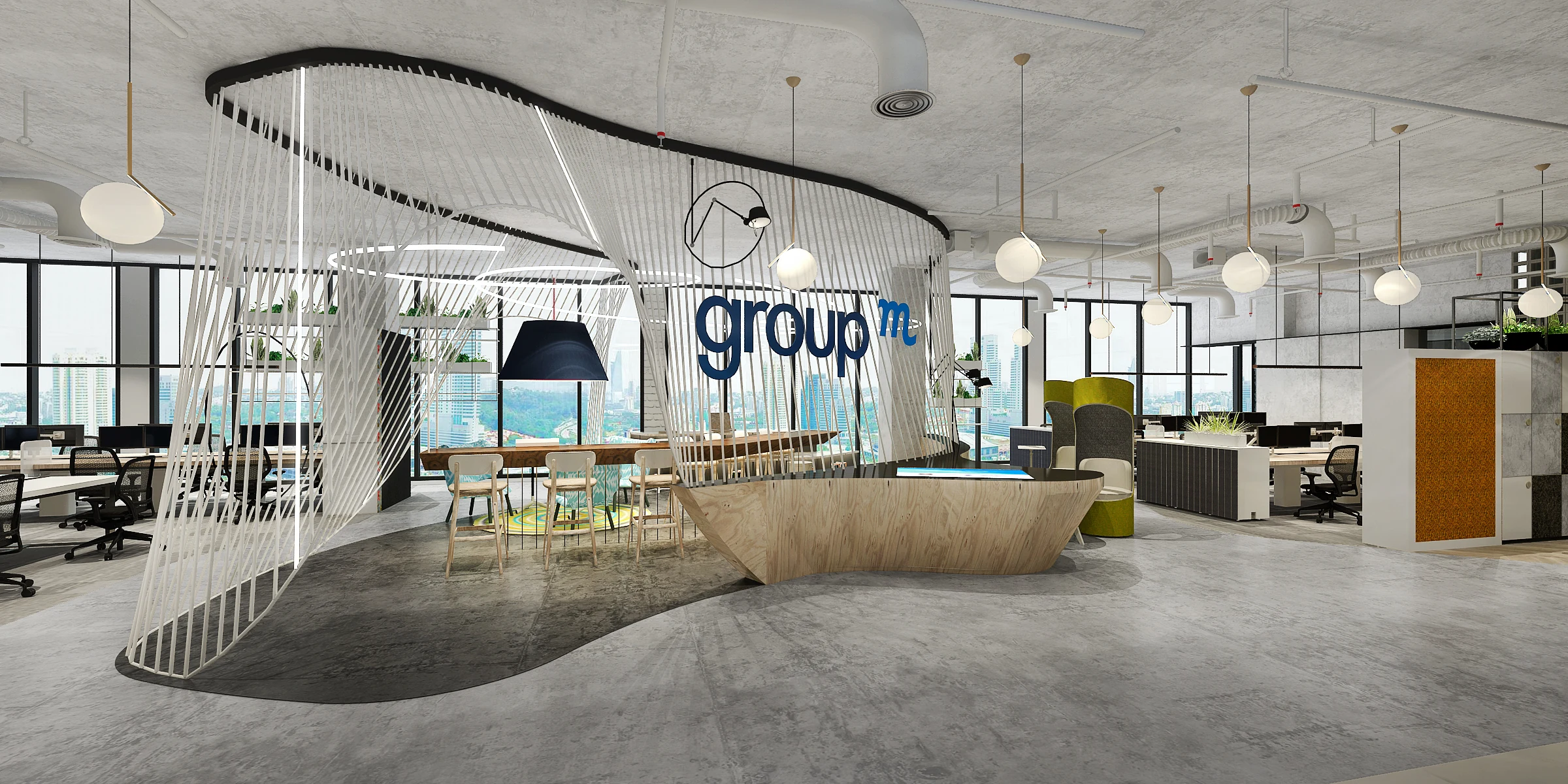 WPP GroupM Jakarta Campus — Welcome space